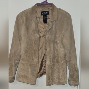 Tan Brandon Thomas Leather Blazer